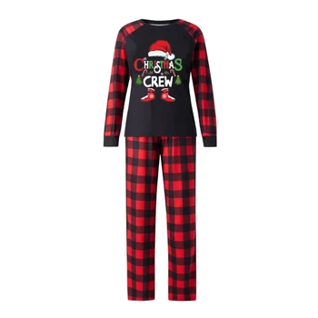 Božič Družinski Pižamo Ujemanja Nizov, Plaids Novo Leto Sleepwear za Družino Moški Ženska Odraslih Otrok Ujemanja Obleke