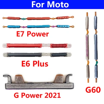 Original Nova Stran Tipke Power + Volume Gumbi Nadomestnih Delov Za Motorola Moto E6 Plus E7 Moči G Moči 2021 G60 G9 Igra