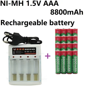 Brezplačna Dostava za baterije za polnjenje NI-MH 1,5 V AAA 8800mAh Polnilna Nikljevega Vodika Baterije, Polnilnika, ki ga uporabljate za Detektor Dima,električne Igrače, Itd