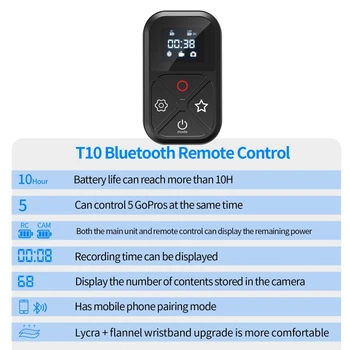 H7JA Pametni Daljinski upravljalnik Vodoodporni Fotoaparat Krmilnik z LED Zaslon za GO Pro Junak 8/9/10 MAX Bluetooth, združljiva Accs
