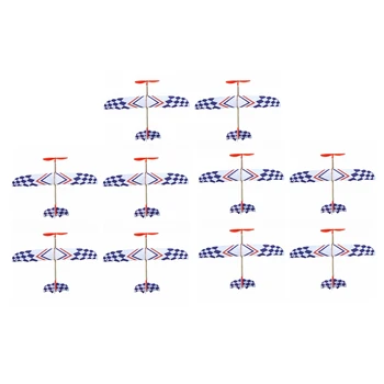 10X Elastično gumico Pogon DIY Pene Letalo Model Komplet Letala Izobraževalne Igrače