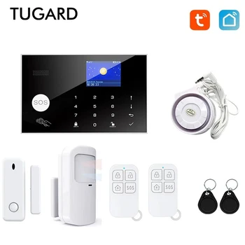 TUGARD GSM WiFi Varnostni Alarmni Sistem, Komplet za Tuya Smart Security Doma Alarm Z 433 MHz Mobilna Ognjevarne Anti Theft Alarmi