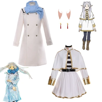 YOYOCOS Anime Frieren Cosplay Kostume Frieren v Pogreb Junakinja Elf Anime Noša in Zimski Plašč Obleko Vsakodnevno Rabo