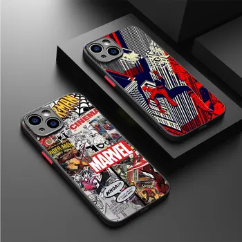 Luksuzni Primeru za Apple iPhone SE 7 6S Plus 8 XR 13 11 Pro Pro 15 12 Mini XS X 14 Pro Max Marvel Junak Spiderman Primere, Funda