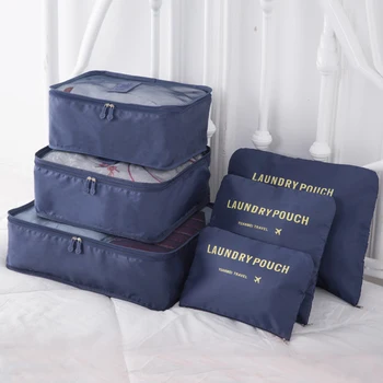 6 kos/set Zgosti potovalna torba oblačila in obutev brivnik potovalni paket kubičnih kovček brivnik doma shranjevanje