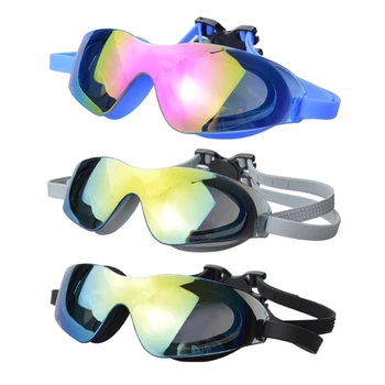 Plavanje Očala Širok Pogled Anti Fog&UV Plavalna Očala za Audlt,Ne Pušča Plavati Očala za Moške, Ženske, Mladi Nastavljiv GXMF