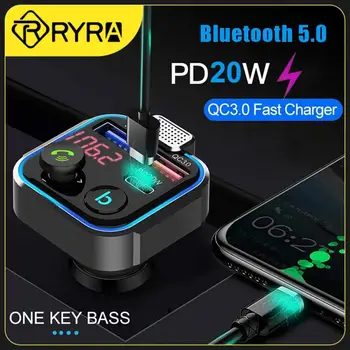 RYRA FM Oddajnik Avto Adapter Bluetooth 5.0 Radia Komplet PD 20W+QC3.0 Hiter USB Polnilnik, prostoročno Klicanje MP3 Predvajalnik Bas, U Disk
