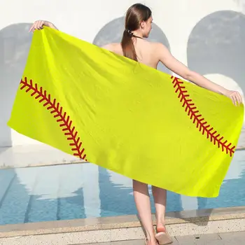 Kampiranje Brisačo Priročno Tiskanje Kože-touch Baseball Natisnjeni Mikrovlaken Plaža Brisačo za Plažo Opremo