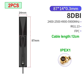 eoth 2pcs PCB/FPC mehko odbor za 5,8 Ghz 2.4 ghz Dual Band is Antene wifi Vgrajen vmesnik Bluetooth obliž ojačenje antene ipex 1 8dbi