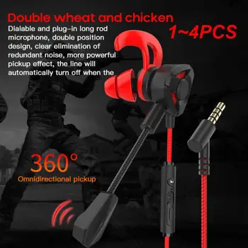 1~4PCS Gaming Slušalke Igralec Slušalke Za Pubg za CSGO Čelade Igre 7.1 Slušalke Z Mikrofon Nadzor Glasnosti PC