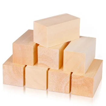 Basswood Carving Blokov 4 x 2 x 2 Palca Velik Whittling Lesa Carvinga Bloki Kit za Otroke, Odrasle Začetnike ali Strokovna