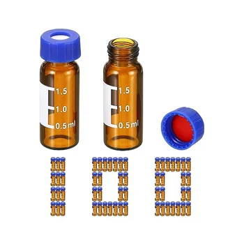 2Ml Autosampler Tehtnica, 100 Pack HPLC/GC Vial 9-425 Lab Amber Vial Stekleničko za Vzorec navoj Pisanje Obliž