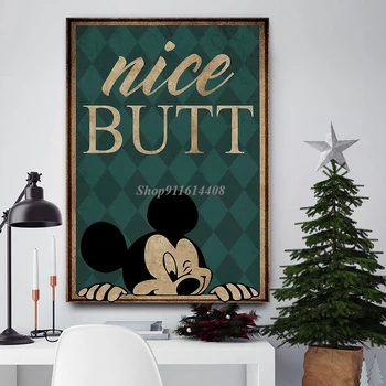 Disney Mickey Mouse Ljubezen Družino Risank Anime Plakate in grafike Doma Dekor Slike Wall Art Platna Slike na Steno Soba