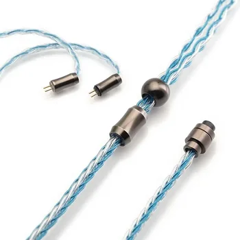 Kinera Ace Slušalke Nadgradnjo Kabel, Slušalke 2.5+3.5+4.4 mm Snemljiv Plug OFC+OFC Z posrebreni 0.78 2pin/ MMCX Slušalke