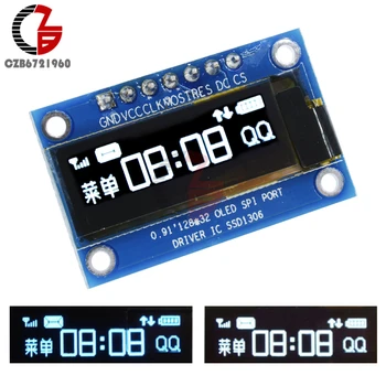 0.91 palčni 128x32 OLED Zaslon LCD Modul 7 Pin Voznik IC Bela Modra SPI DC 3.3 V, 5V 12832 OLED Zaslon Modul