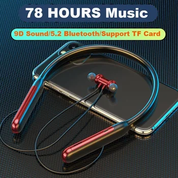 Original 5.2 slušalke bluetooth brezžične dotik za nadzor slušalke čepkov Brezžične Stereo Slušalke Magnetni Neckband Slušalke