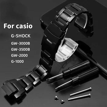 Za Casio G-Shock Serije Gledam band 5121GW-3000/3500/2000 G-1000 Nerjaveče jeklo, kovinski trak moških Zapestnica Manšeta dodatki
