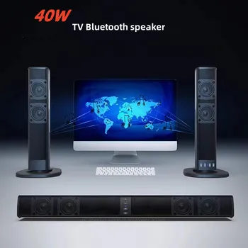 BS-36 40WTV Soundbar Brezžični Bluetooth Zvočnik Doma Multi-funkcionalne Zložljiva Bluetooth Stereo Odmev Steno za PC TV