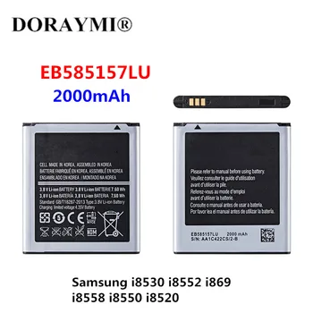 Originalni 2000mAhEB585157LU Baterija Za Samsung Galaxy core 2 duo i8520 i8530 i8552 i869 i8558 i8550 Zamenjava Baterije Telefona