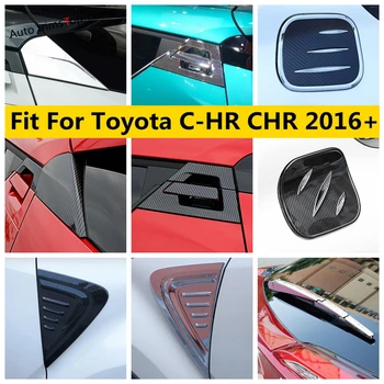 Zadnja Vrata Ročaj Skledo Okno Metlice Ogledalo naslovnica Stripa Trim ABS Chrome / Ogljikovih Vlaken Pribor Za Toyota C-HR CHR 2016 - 2021