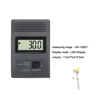 Digitalni LED Termometer Merilnik Temperature TM902C Gospodinjski Temp Krmilnik primerni za -50 do 1300 ℃