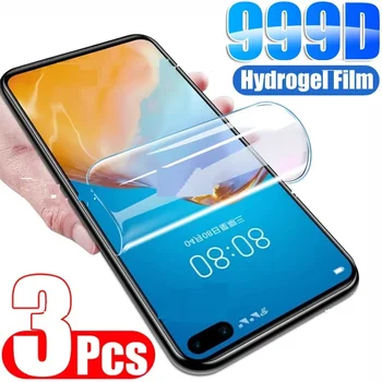 Tri polno kritje hydrogel filmov za Huawei Mate 30 20 50 Pro Lite ohranjevalnik zaslona