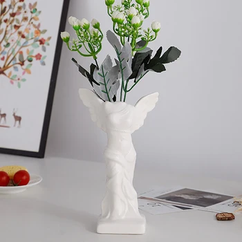 Evropski Keramične Vaze Boginja Cvetlični Aranžma Posodo Belega Porcelana Telo Kiparstvo Cvetlični Lonček Soba, Pisarna Slika Vaza Nova