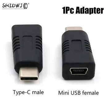 1pcs Mini USB Ženski Tip C Moški Adapter Mini T Tip Ženski Podatkovni Kabel Adapter Dodatki