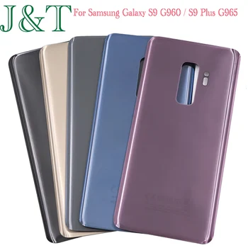 Novo Za Samsung Galaxy S9 G960 / S9 Plus G965 SM-G965F Baterije Hrbtni Pokrovček Zadnja Vrata 3D Steklena Plošča Stanovanj Primeru Lepilo Zamenjati