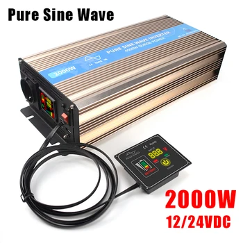 4000W 2000W Pure Sine Wave Inverter DC 12/24V, Da NAPAJALNIK 110/220V Prenosni Napetostni Pretvornik Sončne Energije MPPT Bluetooth Inverter