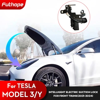 Futhope Spredaj Rezervno Polje, Električna Ključavnica Mehko zapiranje za Tesla Model 3 Y X S 2021-2024 Highland Adsorpcije Enostavna Namestitev