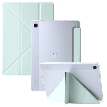 Za Samsung Tab A9 Plus Primeru 2023 SM-X210 Multi-zložljivo Stojalo Jasno Nazaj Magnetni Lupini za Samsung Galaxy A9 Plus Tablete Primeru
