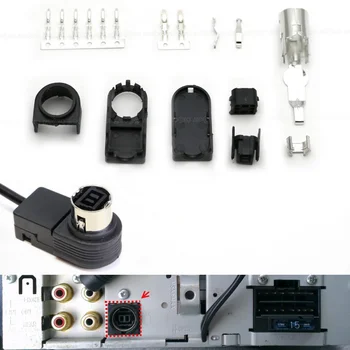 Avto 8 Pin Audio Vhod AUX Kabel za JVC Vodja Enote CD/Radio J-LINK Vtičnice za Alpska Ai-Net Plug DIY Skupščine Priključek