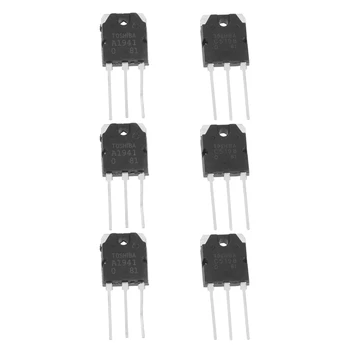3X Par A1941 + C5198 10A 200V Ojačevalnik Silicij Tranzistor