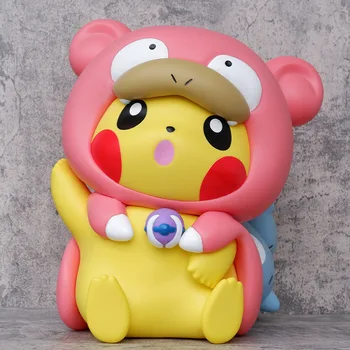 41 cm Kawaii Anime Pokemon Slowpoke Slowking COS Pikachu GK PVC Akcijska Figura, ki Igra Kip Zbirateljske Model Otroci Igrače Lutka Darila