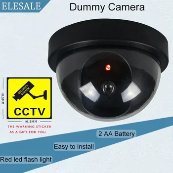 Ustvarjalne Črne Plastične Kupole CCTV Dummy Kamera Utripajoče Led Lažne Kamere Napajanja Preko Baterije AA Nadzor, Varnostni Sistem