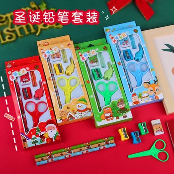 4Sets 6 In1 Božični Pisalne Nastavite osnovnošolce Gift Box Set Otrok Božično Darilo Nagrado
