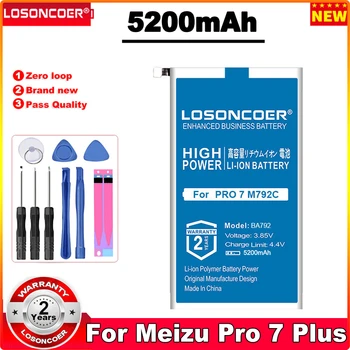 LOSONCOER BA792 5200mAh Baterija Za Meizu Pro 7 M792C M792C-L M792M-L M792Q M792Q-L Baterija+Številko za Sledenje