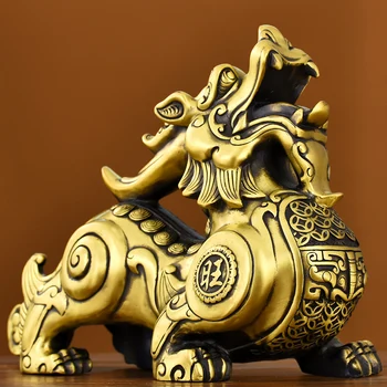 DOBRO Jugovzhodna Azija Posel cveti Prinesla veliko denarja srečno dragon PI XIU bronasto maskota kip DOMOV TRGOVINA Podjetje