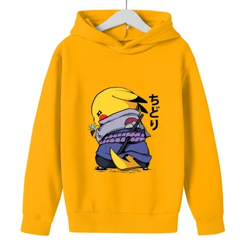 Srčkan Pokemon Otroci Baby Boy Hoodies Anime Pikachu Risanka Fantje Dekleta Sweatshirts Pomlad in AutumnThin Coats Otrok Hooded