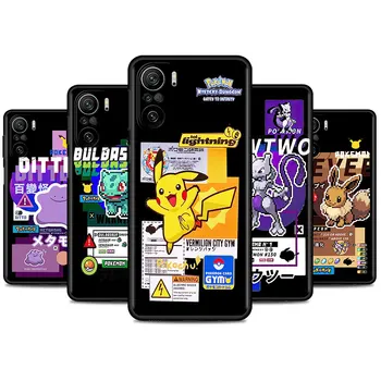 Srčkan Pokemon Pikachu Primeru Za Xiaomi Redmi Opomba 11 10 Pro 12 9 9 8 9C 9A K40 10C 8T 9T Silikonski Telefon Lupini