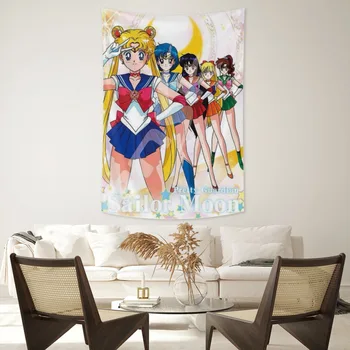 Anime Tapiserija Srčkan Sailor Moon Soba Dekor Estetske College Domu Dekoracijo Steni Visi Kawaii Spalnica Tapiserije