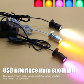 LED USB 5V 3W Led Spot Luči Površine Vgrajena Omara Vitrina Števec Nakit Lučka Vrtljiv Kota zgornje meje Mini Pozornosti