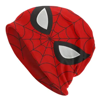 Klasična Rdeča Spider Web Skullies Beanies Kape Hip Hop Pozimi Toplo Moški Ženske Pletene Klobuk Unisex Odraslih Bonnet Klobuki