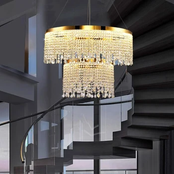 Sodobno dekoracijo doma kristalni lestenec, stopnišč Obesek lučka, dnevna soba Obesek, lučke, notranja razsvetljava