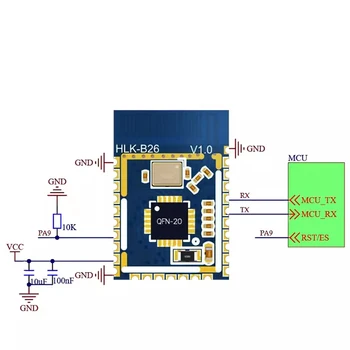B26 Nizke Moči BLE5.0 Brezžična tehnologija Bluetooth-Združljiv Modul Serijski Prenos Modul 96MHz z UART/PWM/GPIO/I2C/SPI/ADC Vrata