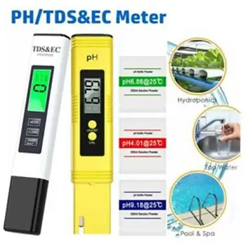Digitalni Ph Meter Tds Tester 0-9999 Ppm Hydroponic Vode Zaslona Za Uporabo V Gospodinjstvu Pitne Vode Akvarijih Bazeni Na Debelo