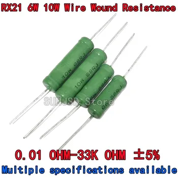 0.01 R 0.05 R 0.1 R 0.12 R 0.15 R 0.18 R 0.2 R 0.22 R 0.27 RJ 0.3 R 0.33 R Ohm RX21 Frekvenčni Delilnik Varovalko Wirewound Odpornost 5W 6W 10W