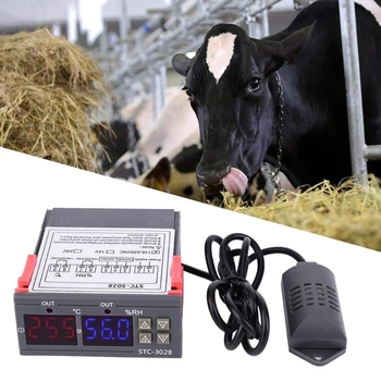 Digitalni Termostat STC-3028 za Inkubator Termometer, Higrometer Temperaturni Regulator Thermoregulator Ogrevanje Hlajenje