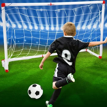 Mini Nogometni Gol Nogometno Žogo Post Net s Črpalko Nastavite Prenosni Doma Vrtec Šport Izmenljive Igra Igrače za Otroke